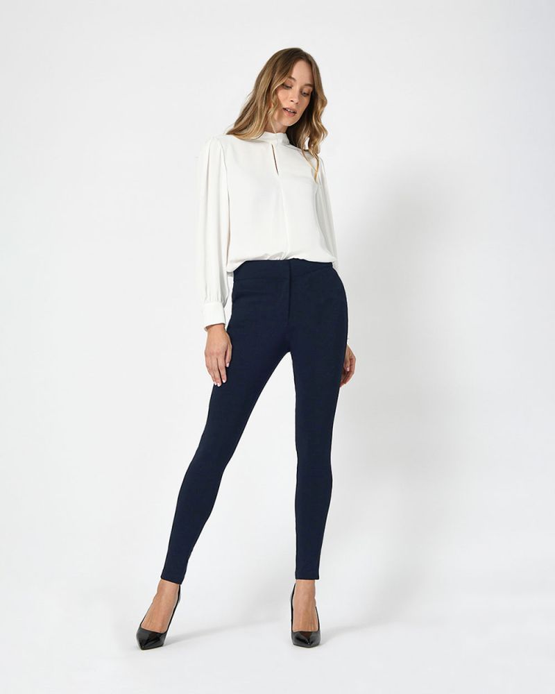 WOMEN FASHION Trousers Chino trouser Skinny slim Navy Blue 34                  EU Mango Chino trouser discount 95% 