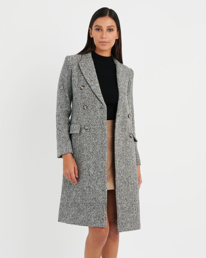 herringbone tweed coat