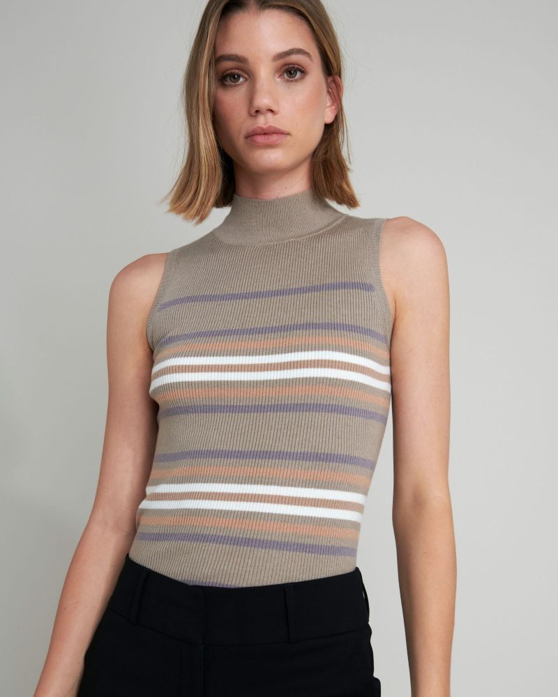 Aspen Mock Neck Sleeveless Knit