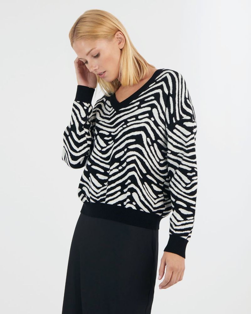 Blair Zebra Knit Sweater