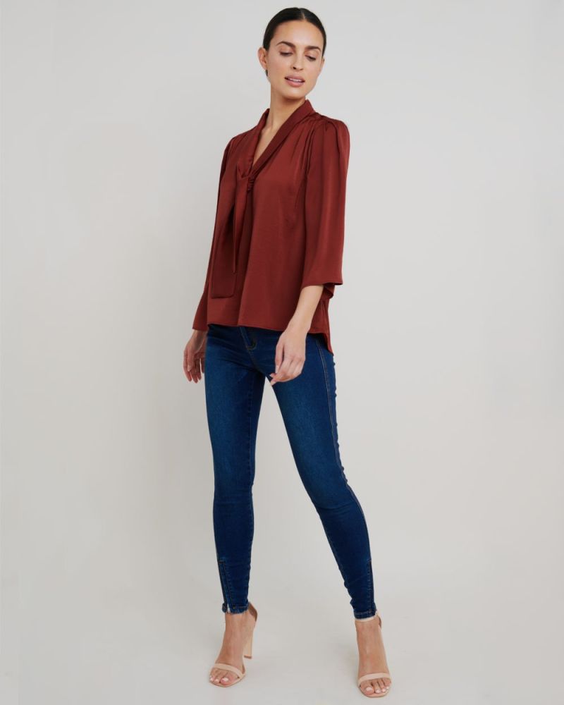 Yaretzi Tie Neck Blouse
