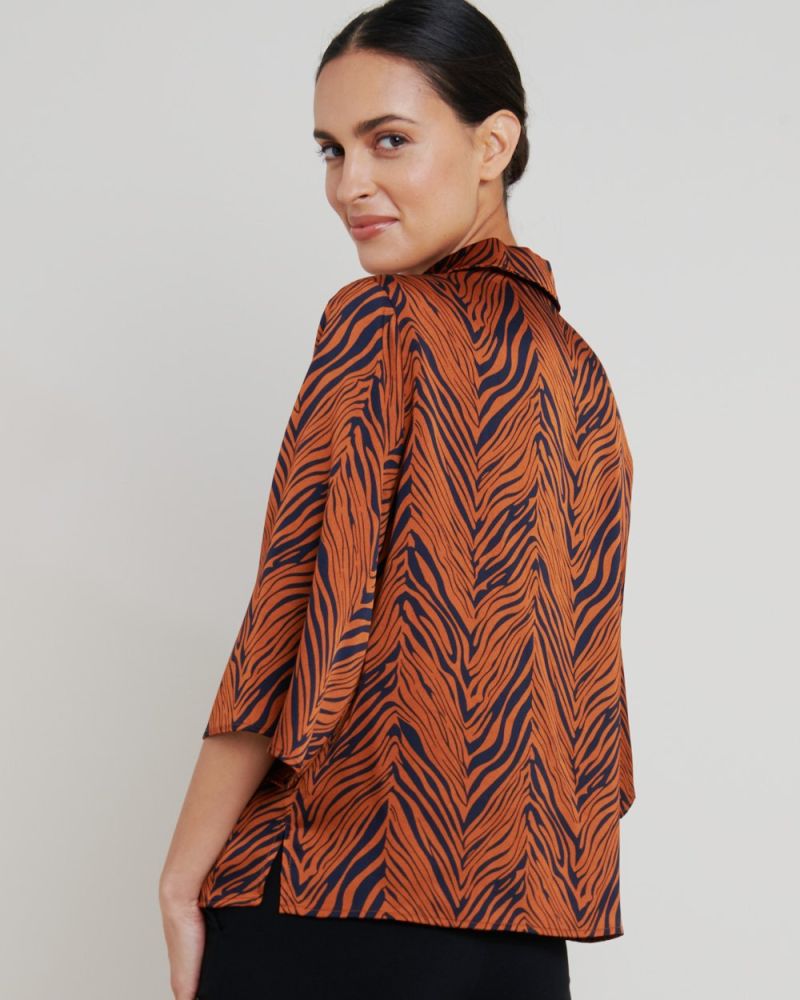 Kai Zebra Print Shirt Blouse