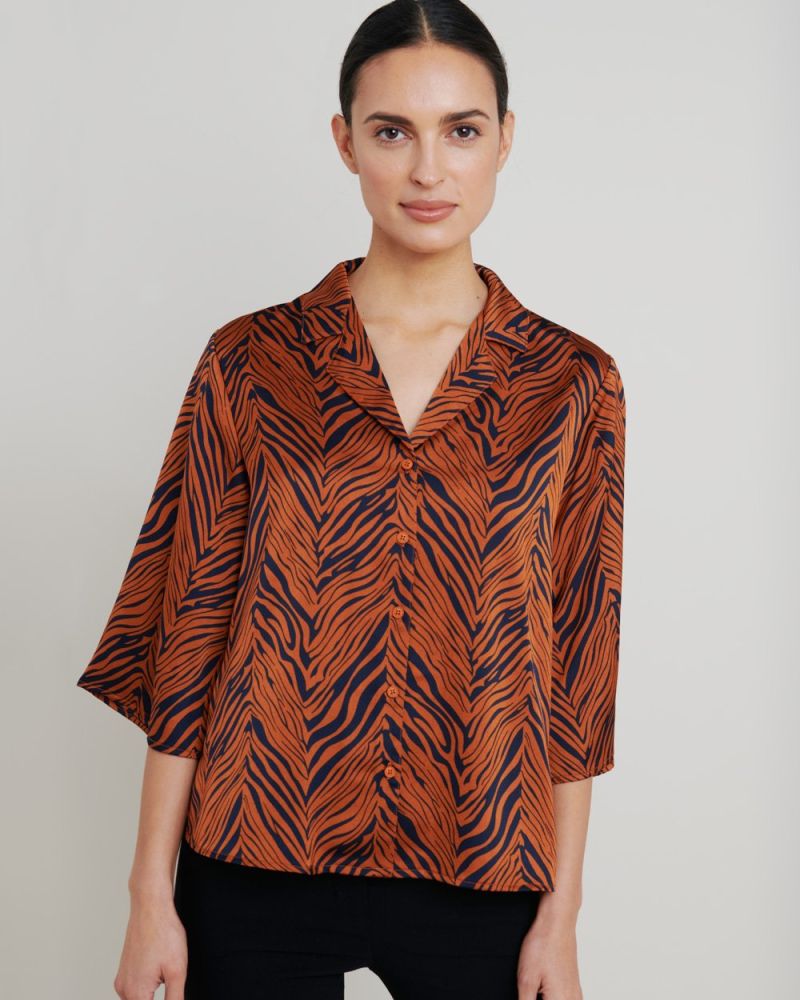 Kai Zebra Print Shirt Blouse
