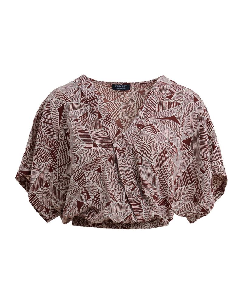 Kaley Printed Cropped Blouse