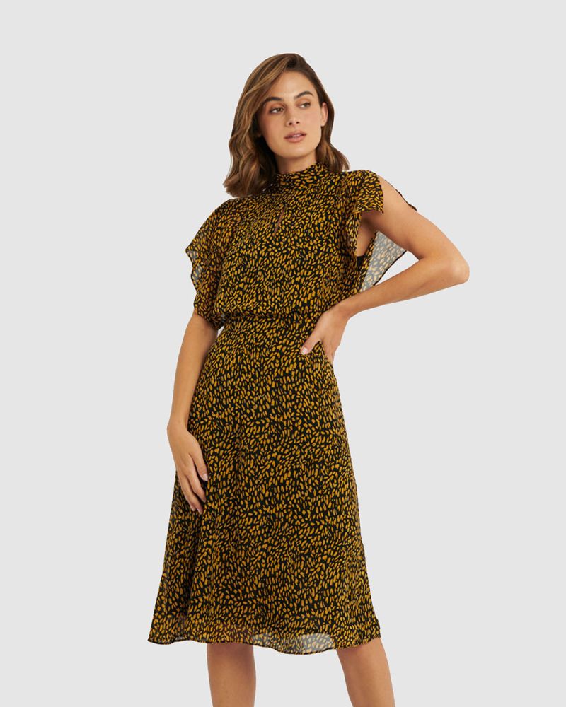 Eva Print Midi Dress 