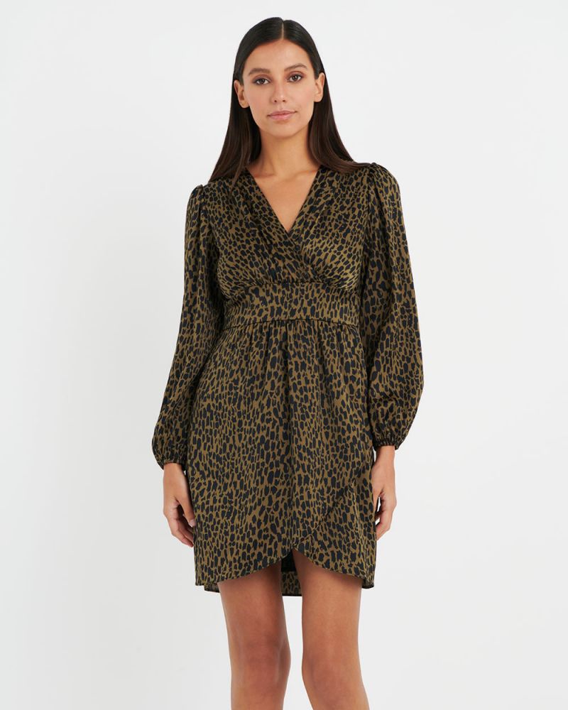 Marion Printed Crossover Dress