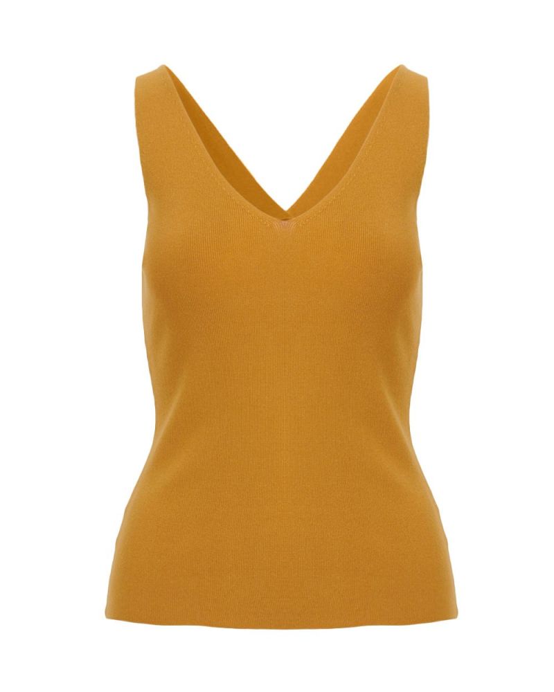 Myra V-Neck Ribbed Knit Top