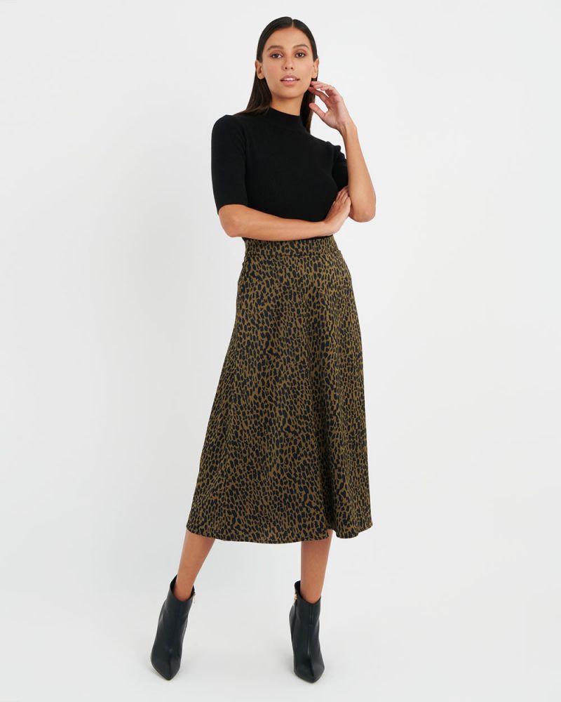 Marion Printed A-Line Skirt