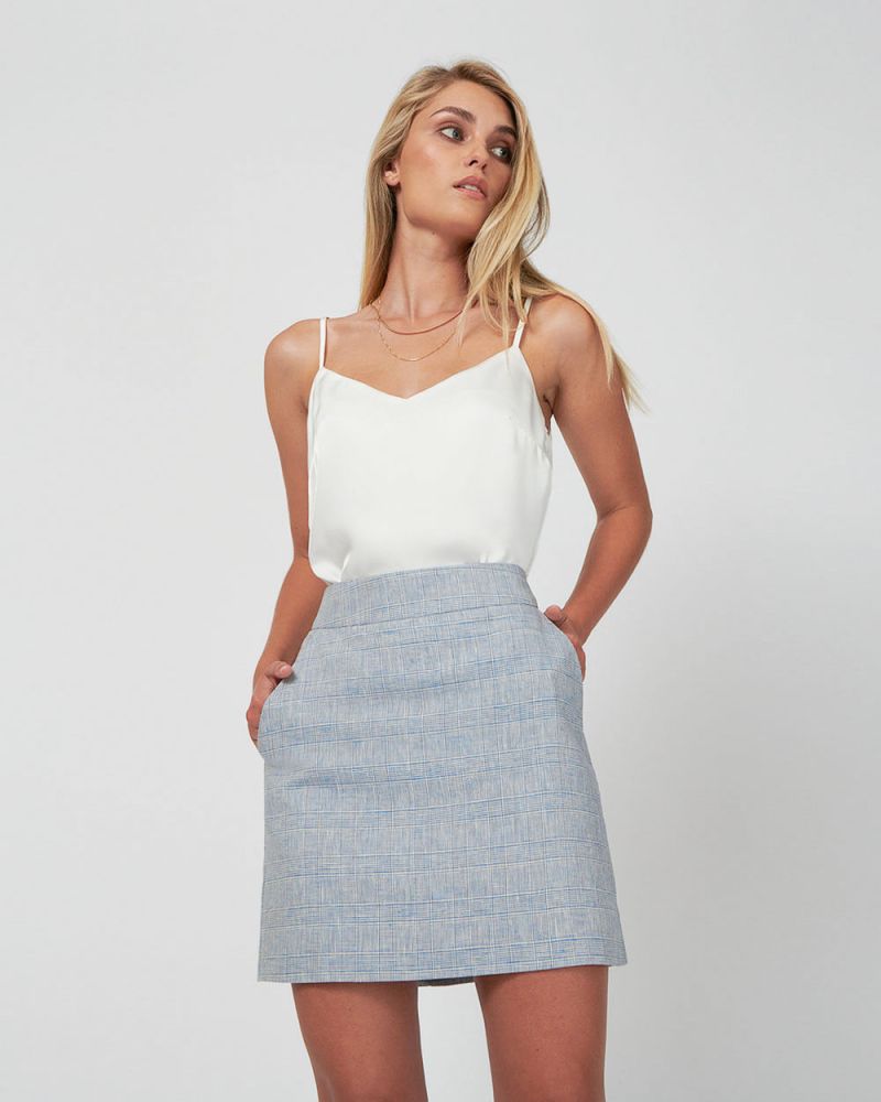 Brianna Mini Check Skirt