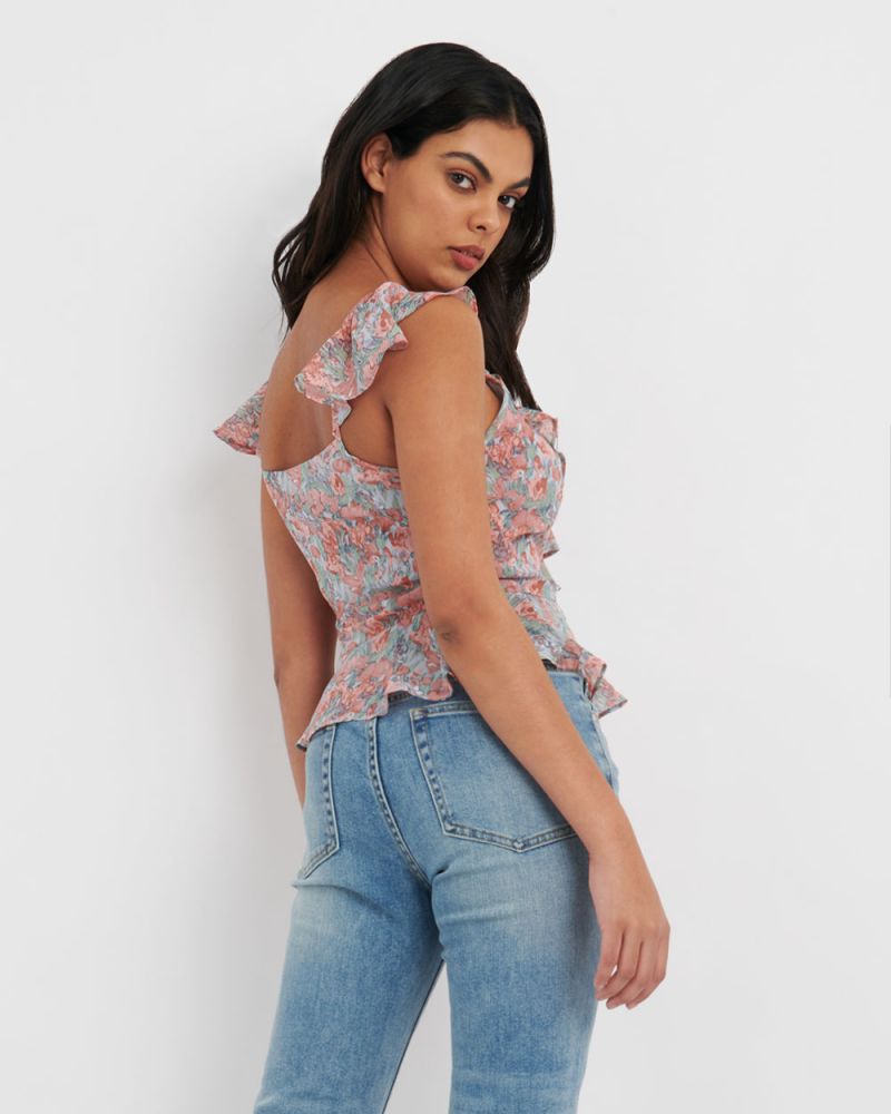 Coco Floral Ruffle Blouse