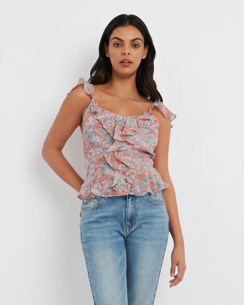 Coco Floral Ruffle Blouse