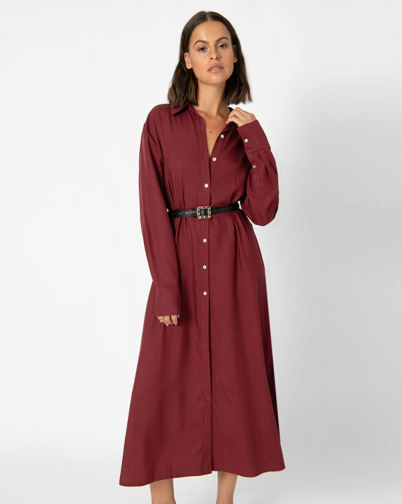 Zahara Long Sleeve Shirt Dress