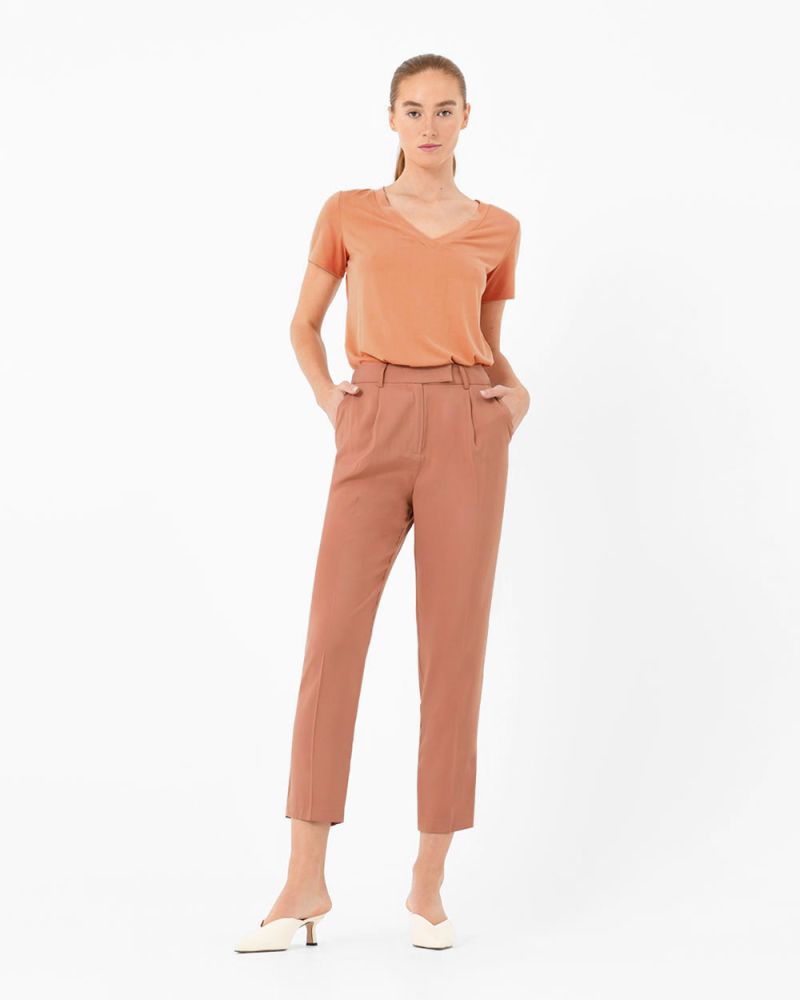 Fashion Trousers Stretch Trousers H&M Divided Stretch Trousers brown casual look 