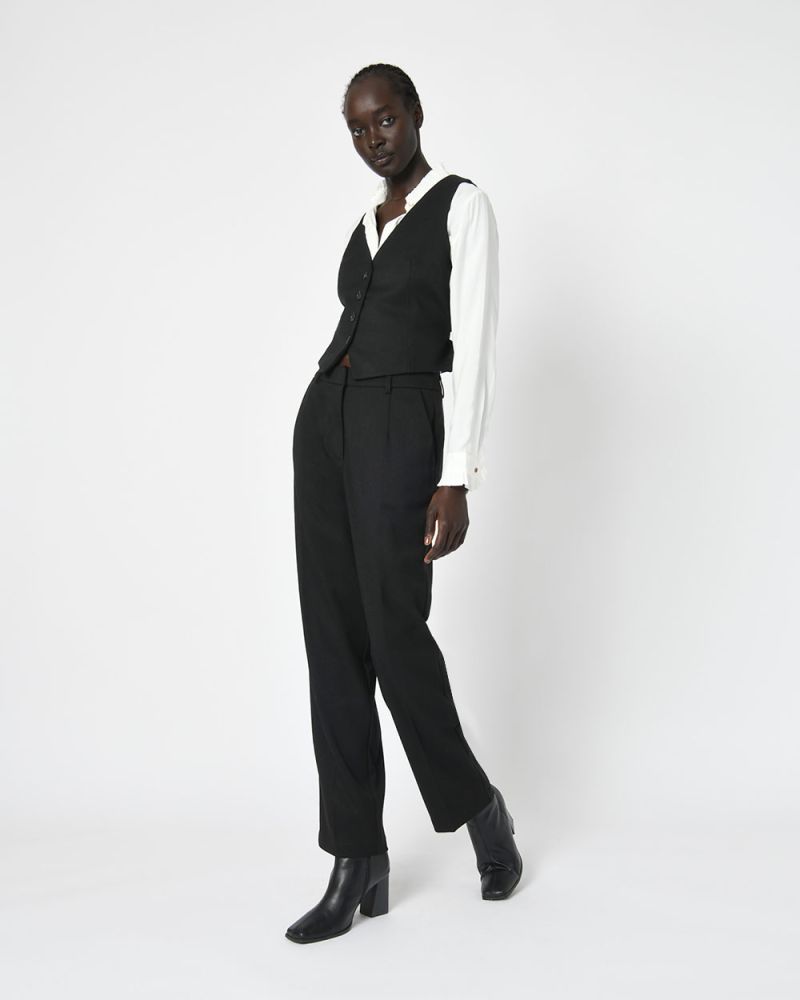 Sonya High-Waisted Tapered Fit Trousers