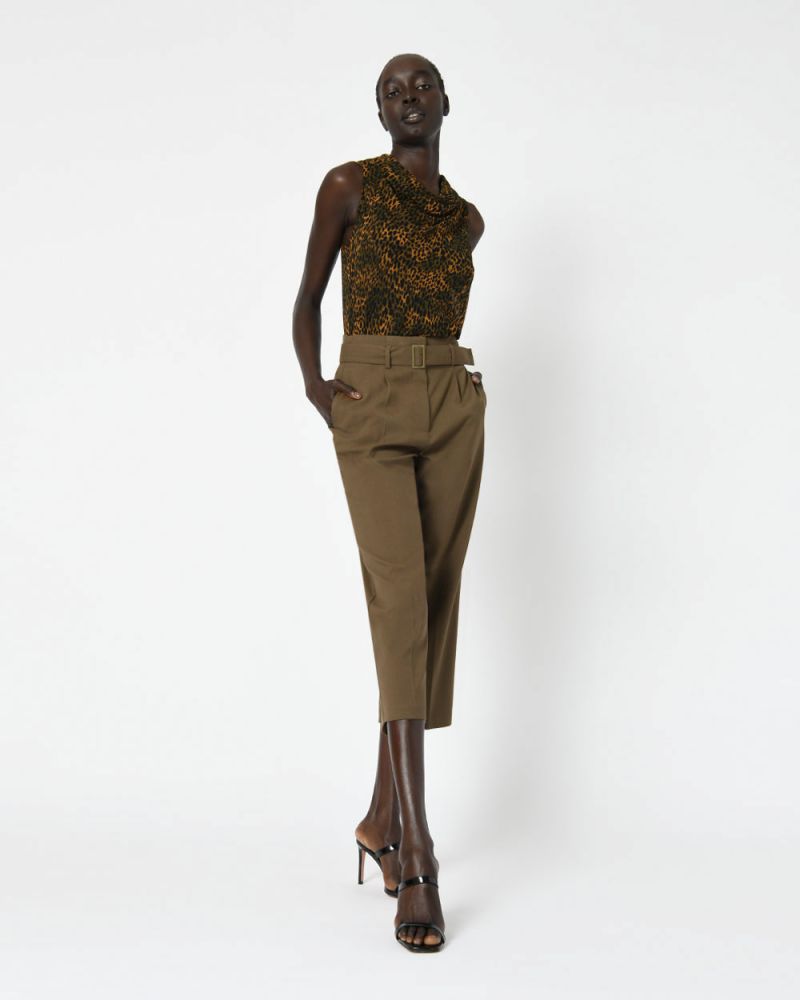 Evette High-Waisted Cropped Trousers