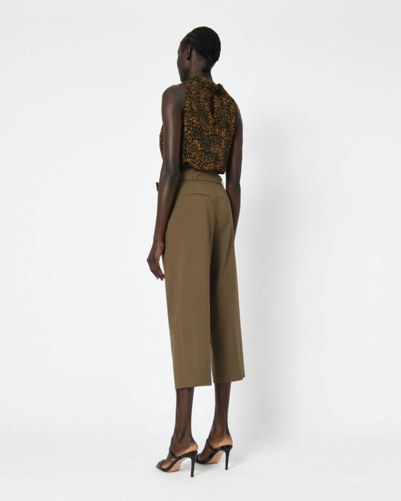Evette High-Waisted Cropped Trousers