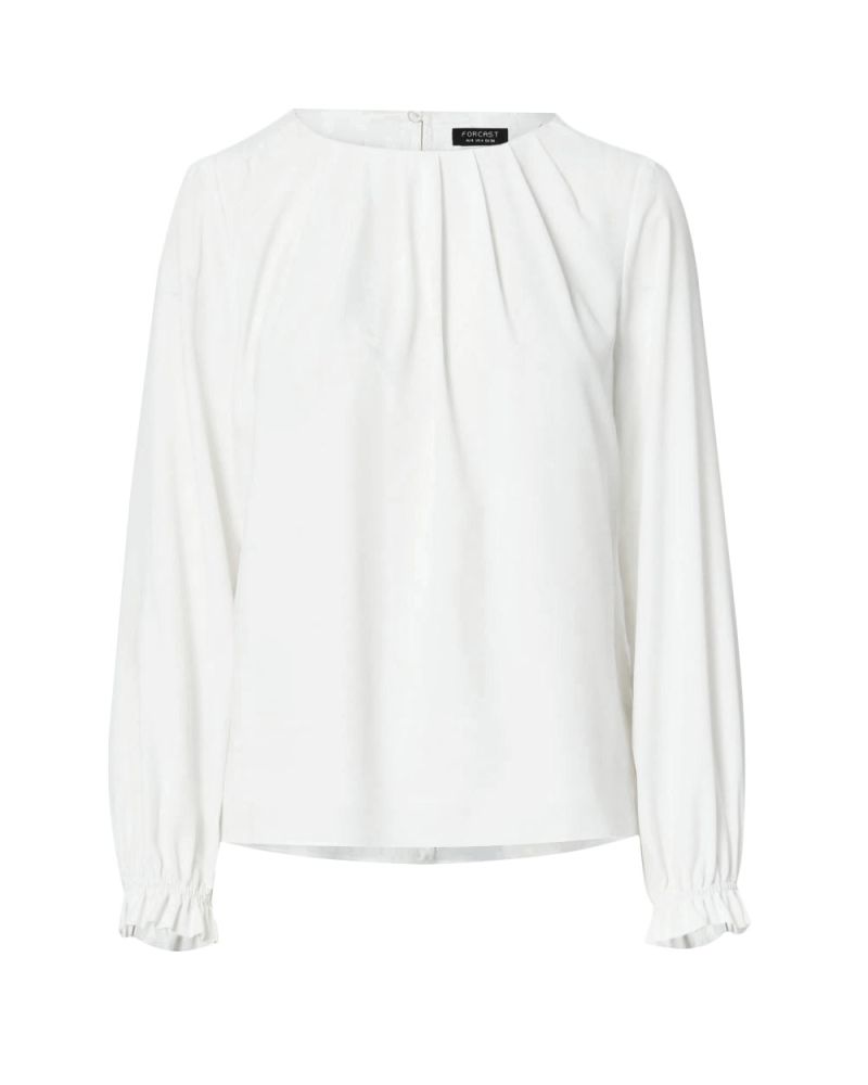Vada Pleated Neck Blouse