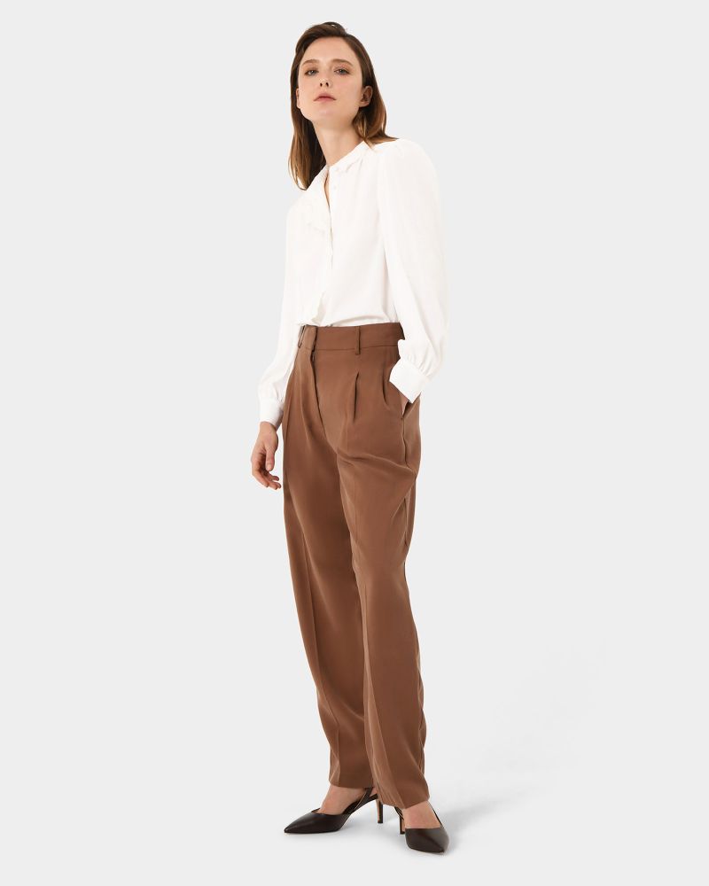 Tapered Belted Dress Pants Buy Reiss Black Liquid Relaxed Tapered