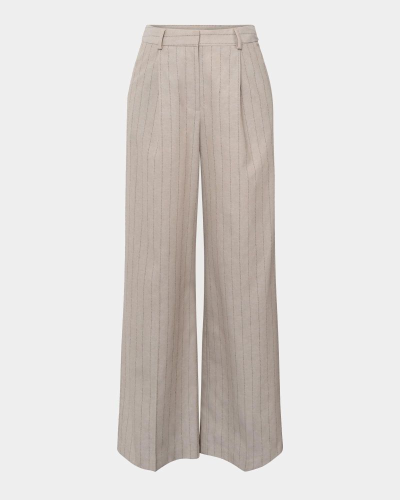 Ria Stripe Cotton Blend Pants