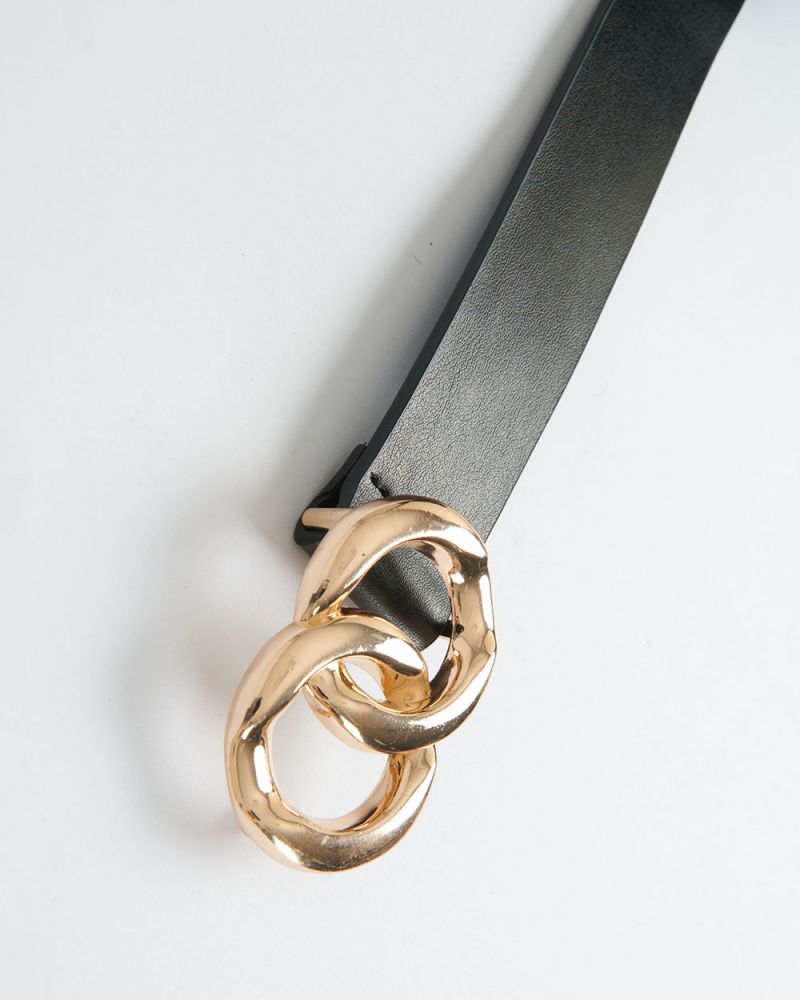 MABEL LEATHER DOUBLE RING BELT
