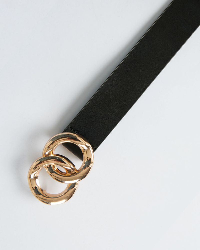 MABEL LEATHER DOUBLE RING BELT