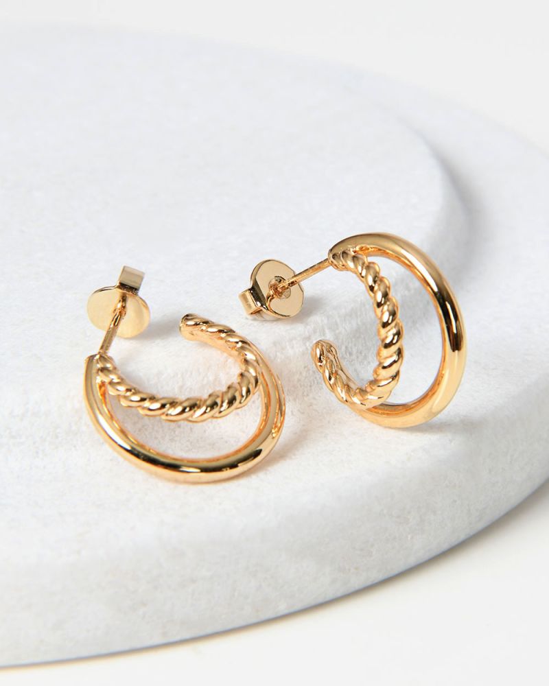 Aura 16k Gold Plated Earrings