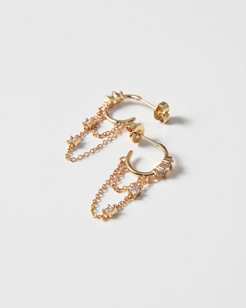 Sade 16k Gold Plated Earrings