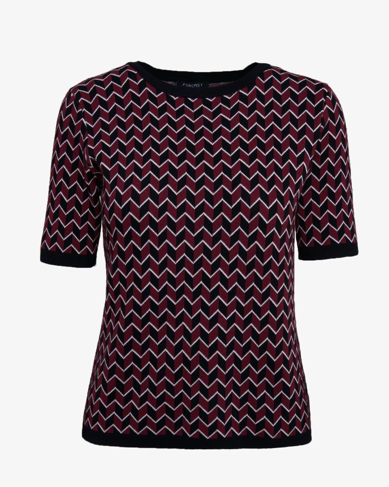Estrelle Zig Zag Knit Top