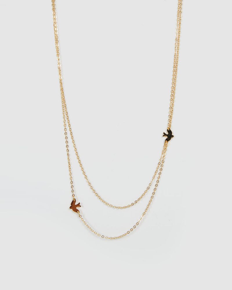 QUINN 16K GOLD PLATED NECKLACE