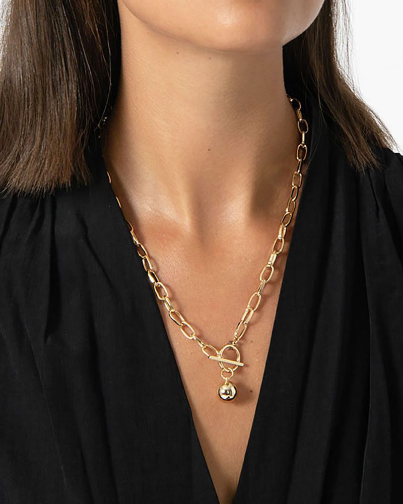 Hellen 16k Gold Plated Necklace