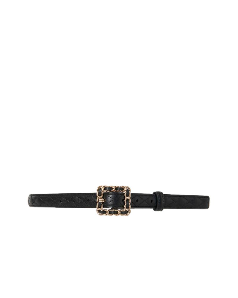 Nahla Leather Quilted Belt