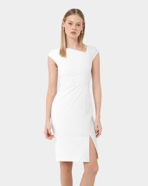 New Kenzie Asymmetric Dress | Ivory | Forcast - Forcast AU