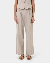 Ria Stripe Cotton Blend Pants