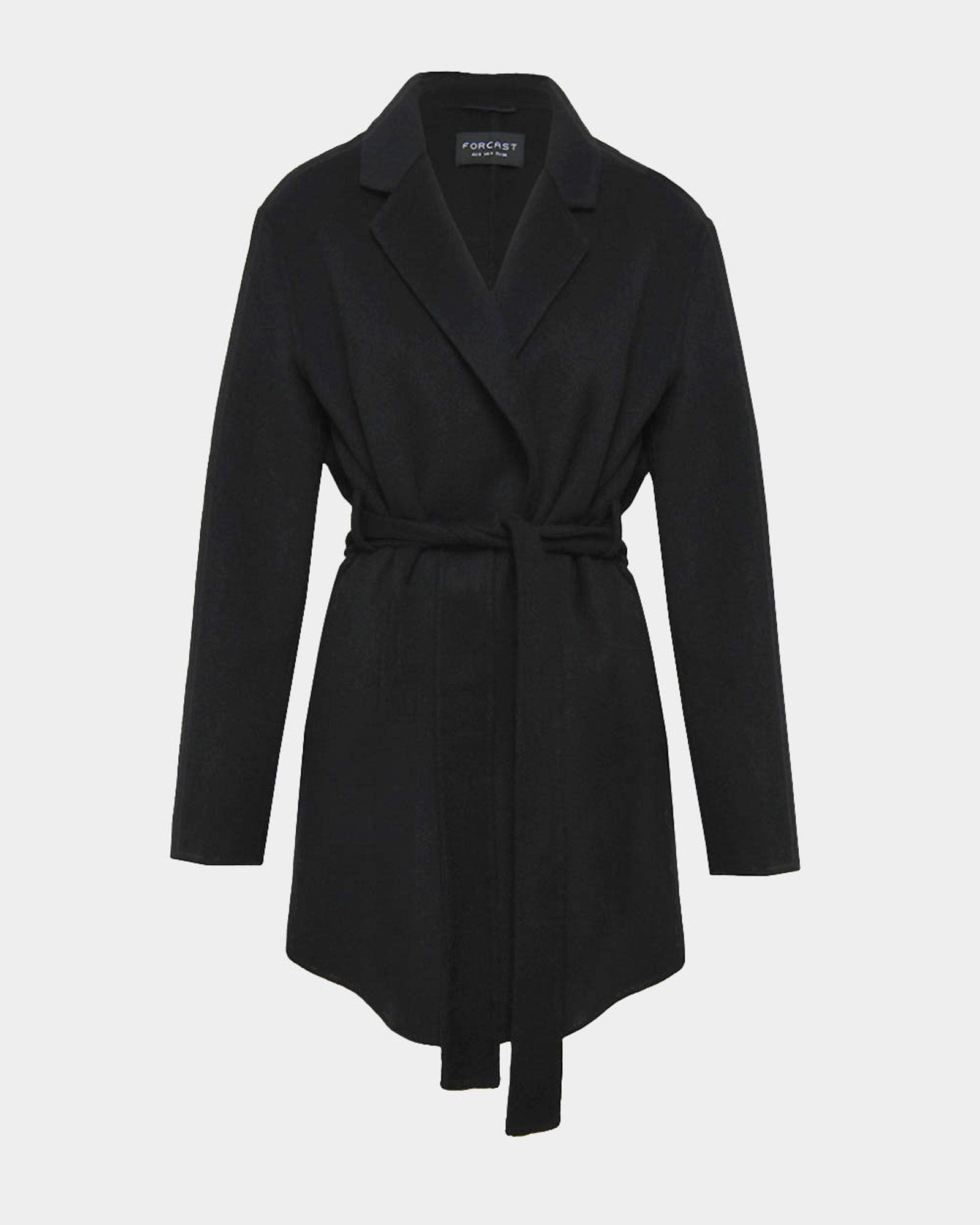 CAEL handmade wool buckle short coat Camel Short Belted Wool