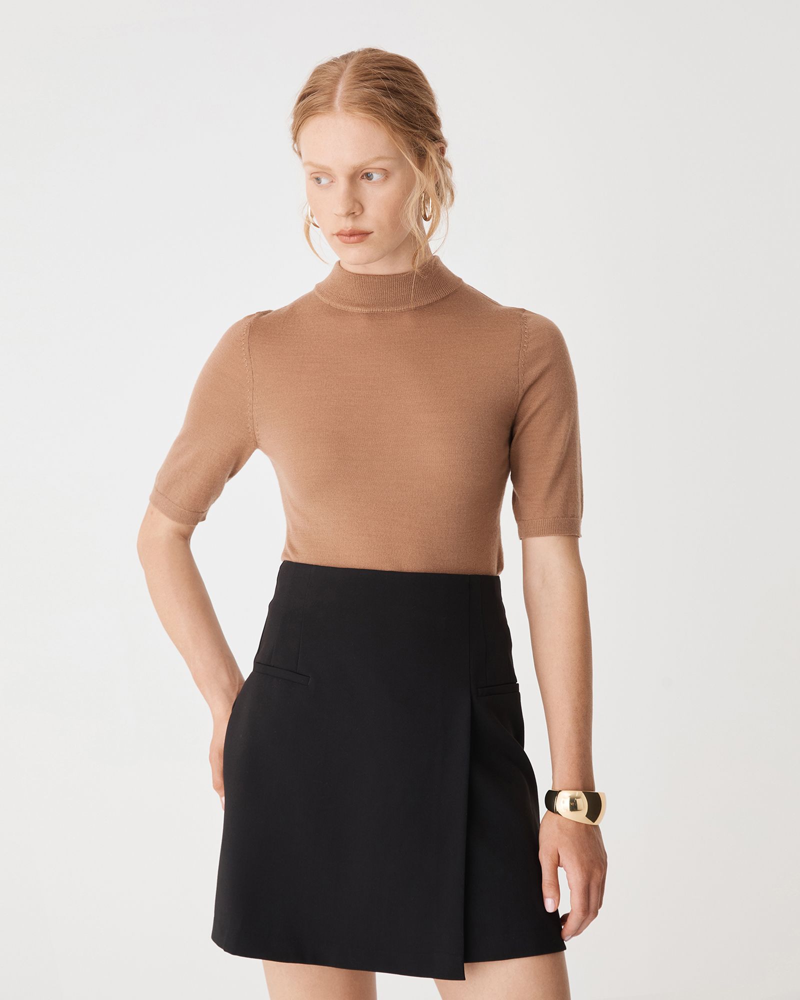 Nikki Mini Wrap Skirt | Black | Forcast - Forcast AU