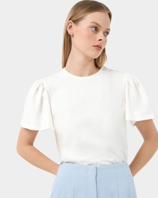 Cayla Gathered Sleeve Tee