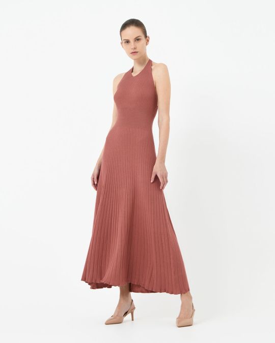 Akaroa Halter Neck Knit Dress