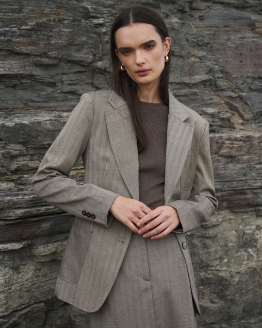 Allara Herringbone Jacket