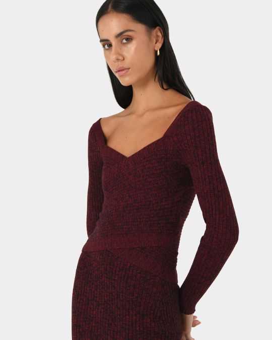 Cienna Cross Over Knit Top