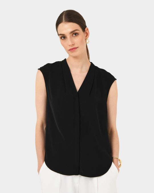 Adelaide V-neck Cap Sleeve Top