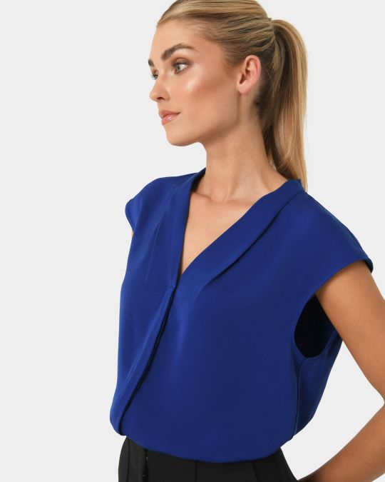 Adelaide V-neck Cap Sleeve Top