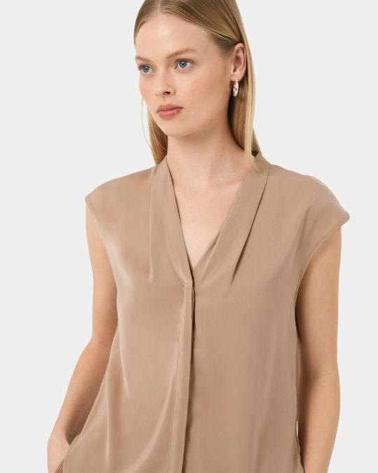 Adelaide V-neck Cap Sleeve Top