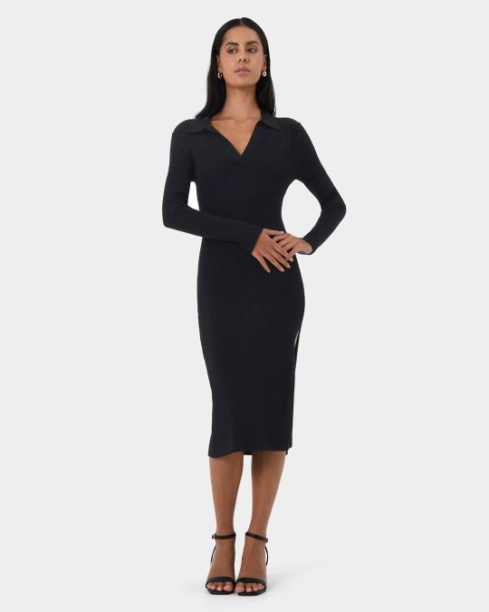 Elliot Collared Knit Dress