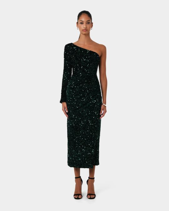 Ivy One Shoulder Sequin Dress