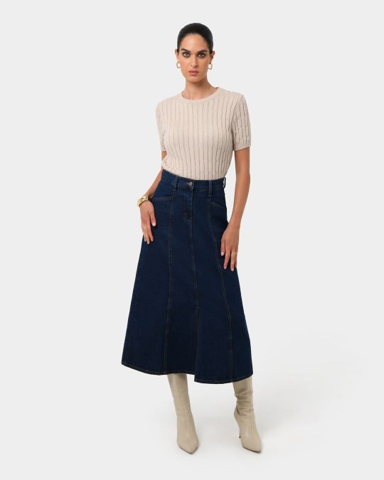 Anita Short Sleeve Cable Knit