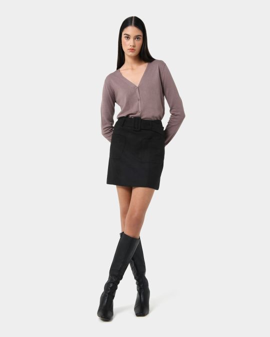 Julie Faux Suede Mini Skirt