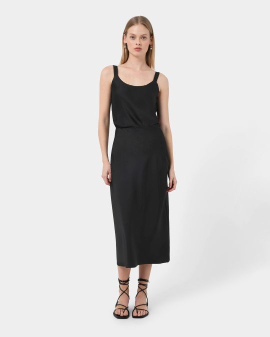 Kalena Satin Bias Skirt