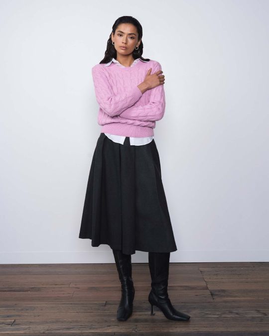 Ryan Pleated Midi Skirt
