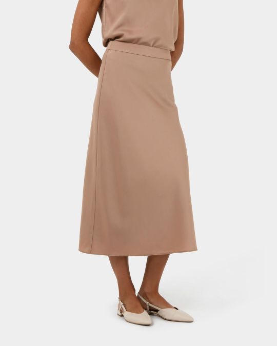 Joy Satin Midi Skirt