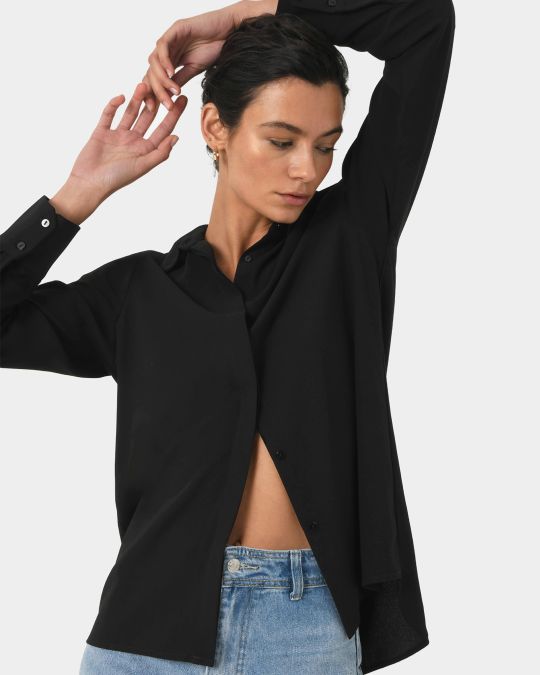 Kevin Relax Fit Crepe Shirt